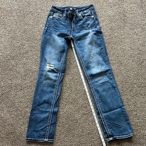 Blue Distressed Women’s Jeans - Classic Slim Fit